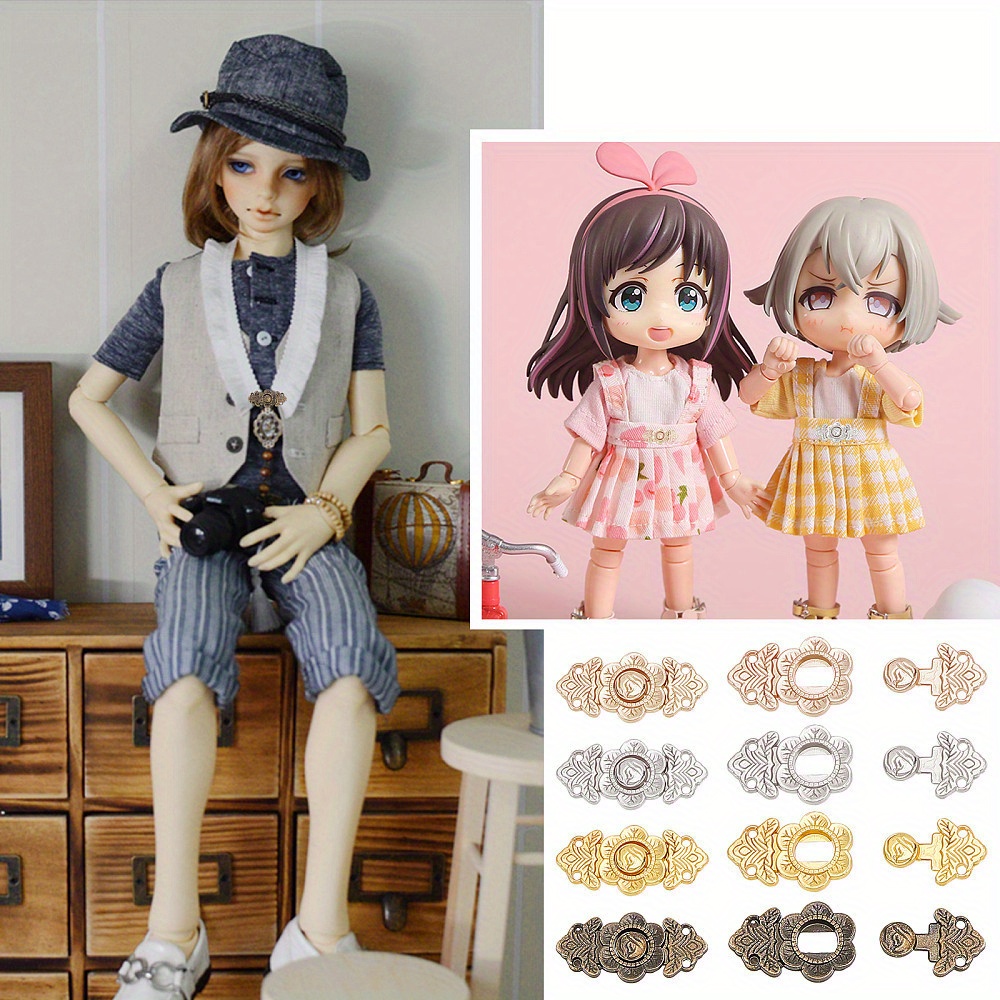 40-Pack Metal Snap Buttons for Doll Clothes