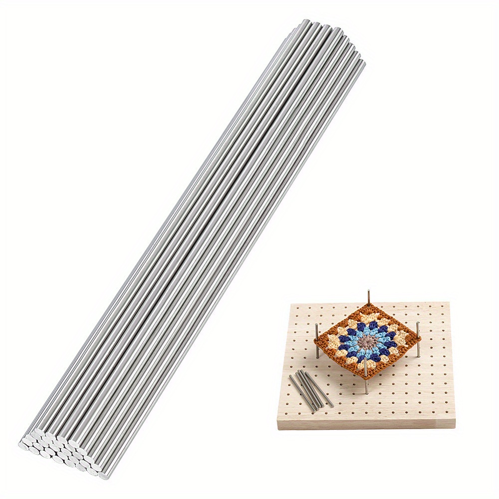 

30 Pcs Stainless Steel Crochet Blocking Pins, 5.9 Inch Long, 3mm Diameter - Perfect For Crafting And Knitting Projects