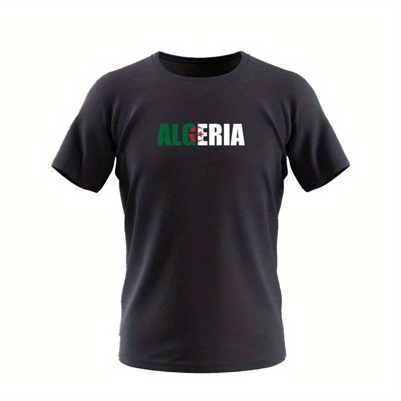 

J'ADORE L'ALGÉRIE Imprimer T-shirt, T-shirts pour hommes, T-shirt décontracté à manches courtes pour l'été