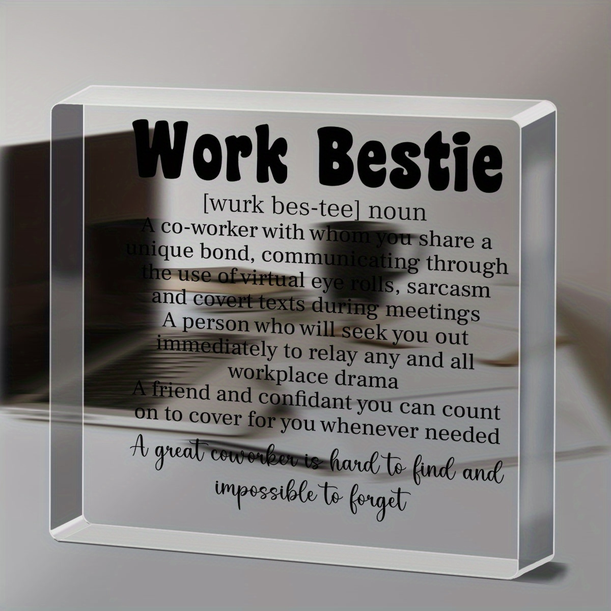 

1pc, Office Coworker Leaving Gift Work Colleague Gift Work Sign For Office Desk Employee Appreciation Gifts