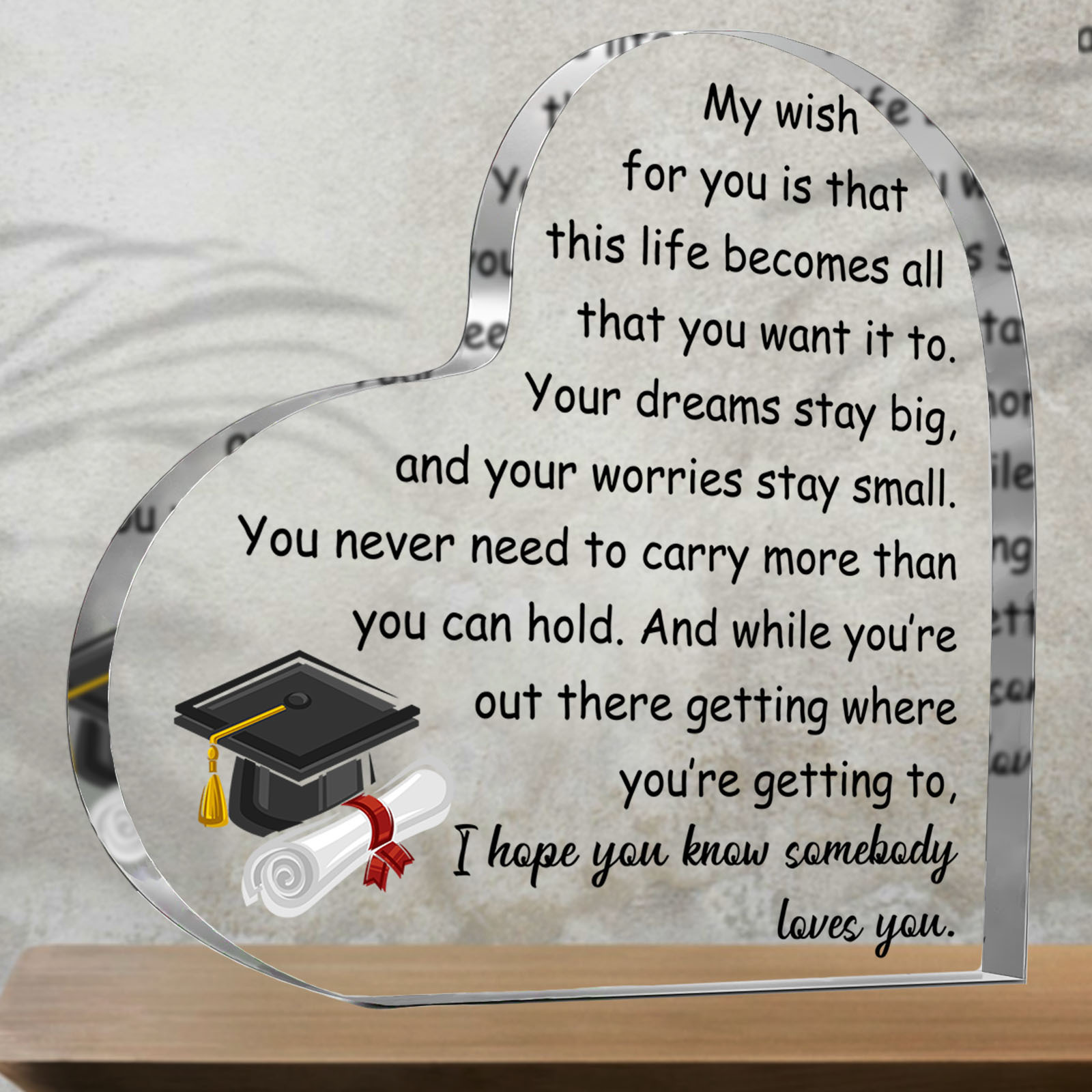 

1pc Graduation Gifts For Her Him, Congratulations Graduation Desk Decor Acrylic Desk Plaque Sign Home Desk Sign Keepsake Grad Present