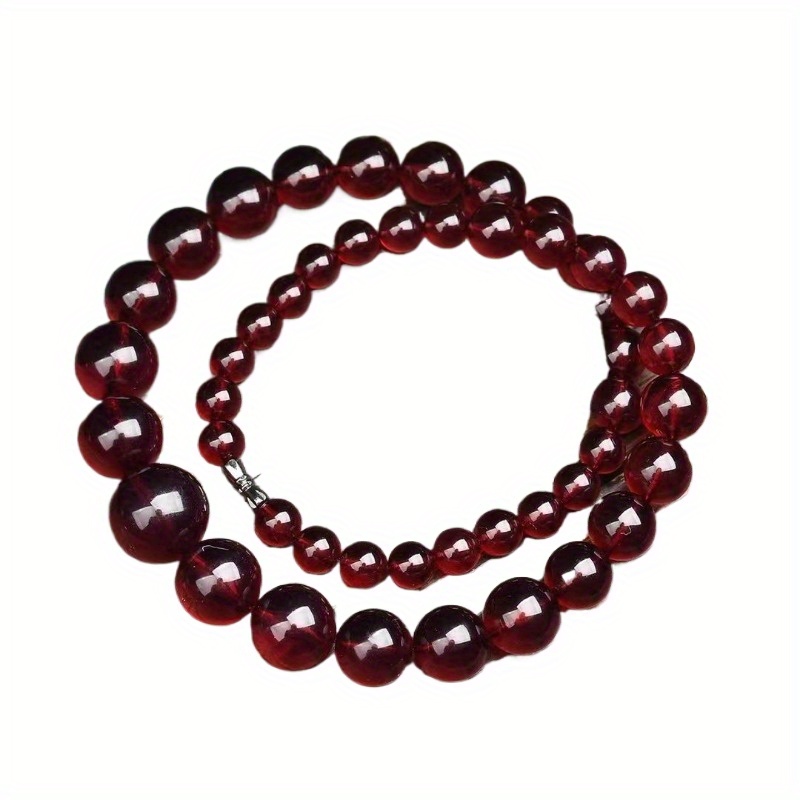 bohemian   blood amber beaded necklace simple elegant no metal unisex pendant for   details 5