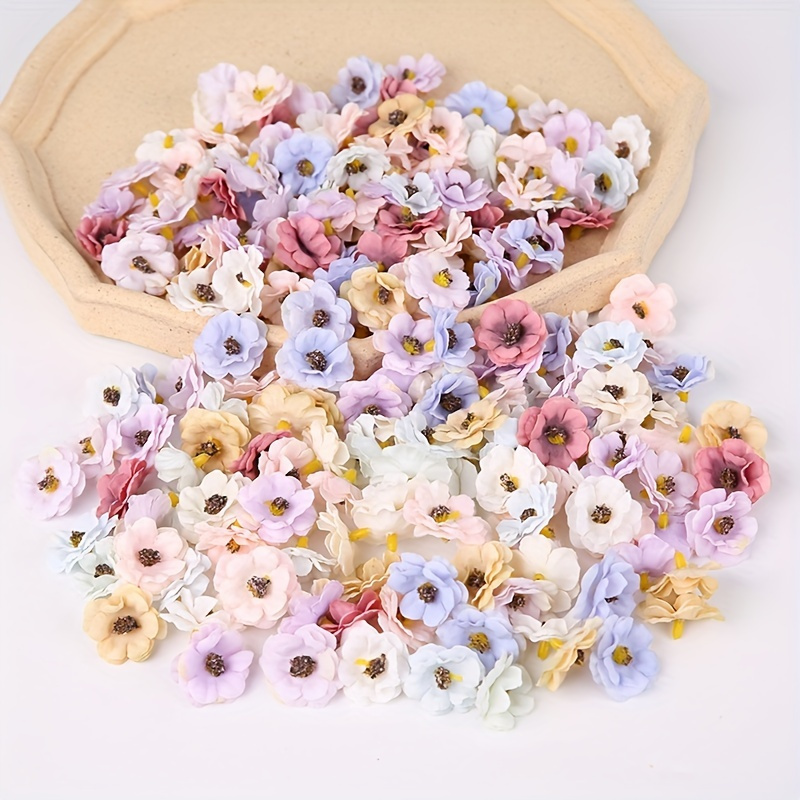 

Elegant Mini Silk Daisy Heads - 50/100 Piece For Diy Crafts, Scrapbooking, Jewelry, Candle & Soap Making, Nail Art, And Wedding Decorations