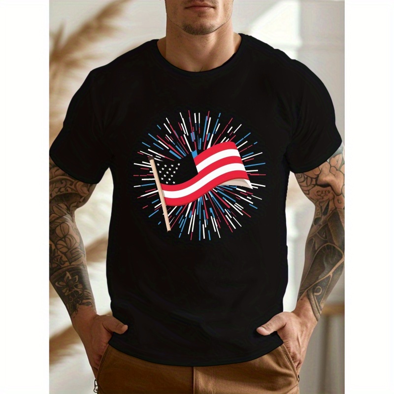 

Vector American Independence Day Fitted Men's T-shirt, Sweat-wicking And Freedom Of Movement
