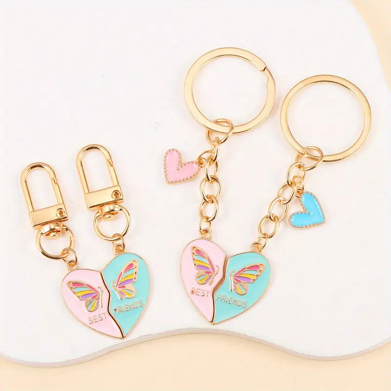 2-Piece Metal "You're My Person" Friendship Keychain Set - Couple Keyrings For Valentine's Day, Birthdays & Graduation Gifts