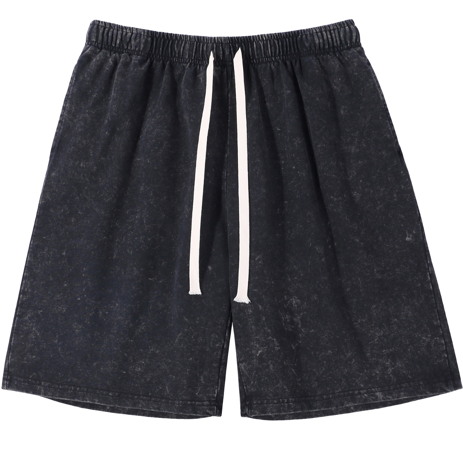 

290g Retro Washed Distressed Shorts, Men's Fashionable Casual Comfortable Cotton Batik Washed Distressed Shorts