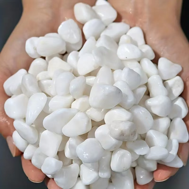 

Natural White Mini Pebbles For Decorative Purposes - Perfect For Hallway, Flower Beds, Indoor & Outdoor Decor, Hotel Dust Removal - Stone Material, 0.22lb/1lb/4lb Piece