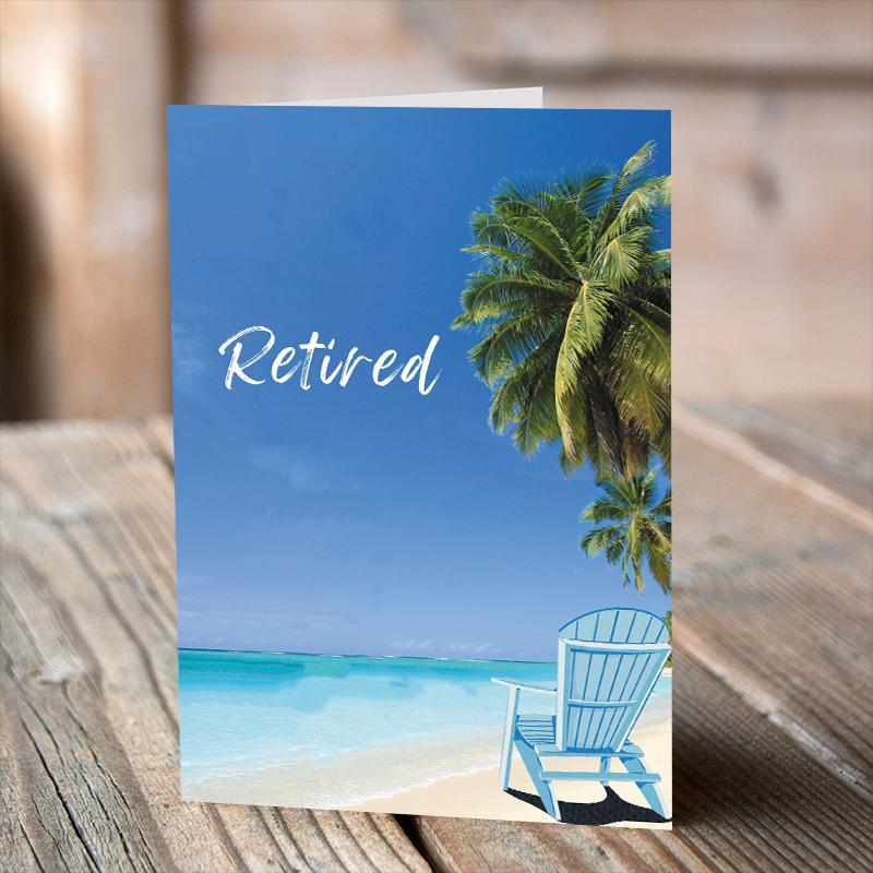 1pc Relaxing Beach Scene Retirement Card - Perfect For Family & Friends ...