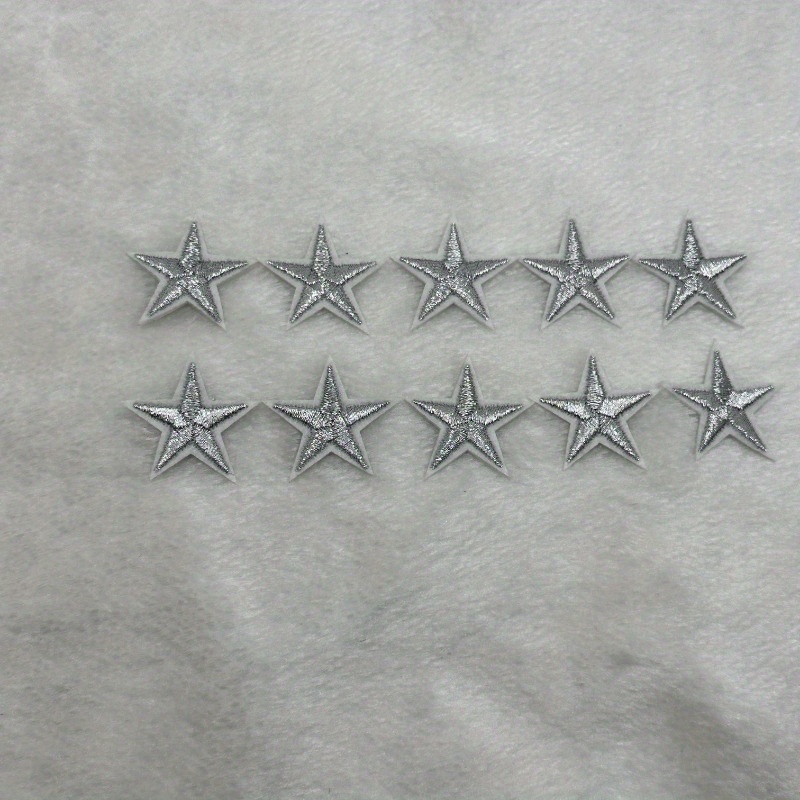 Silver Sequin Star Iron On Patches For Clothing (3.3 In, 24 Pieces - Foto 9
