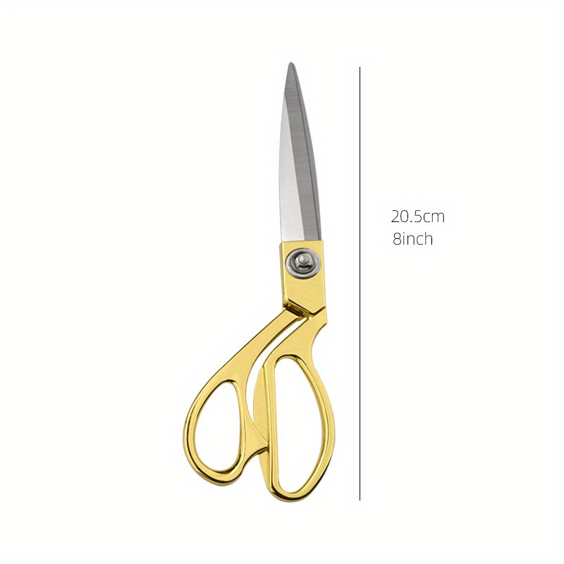 8-inch Professional Scissors - Stainless Steel, Cloth Cutting With Alloy Handle, For Return School