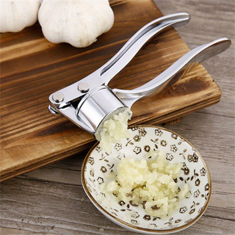 1pc stainless steel garlic press manual ginger crusher metal kitchen gadget easy clean no electricity needed details 5