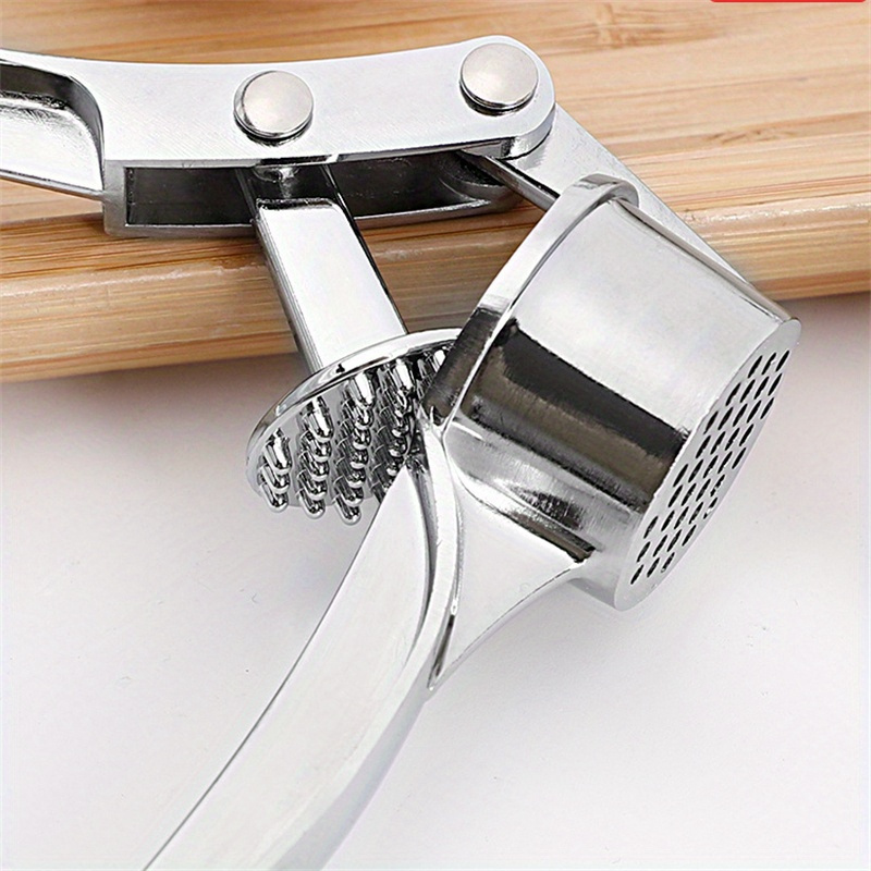 1pc stainless steel garlic press manual ginger crusher metal kitchen gadget easy clean no electricity needed details 7