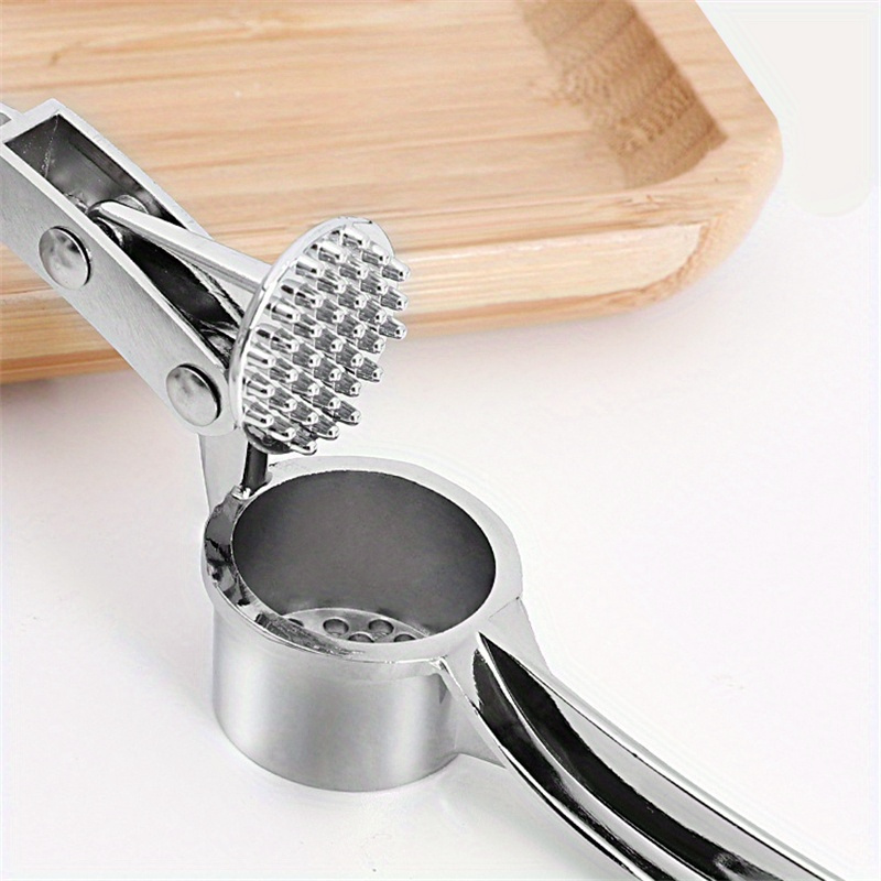 1pc stainless steel garlic press manual ginger crusher metal kitchen gadget easy clean no electricity needed details 8