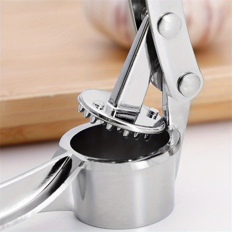 1pc stainless steel garlic press manual ginger crusher metal kitchen gadget easy clean no electricity needed details 9