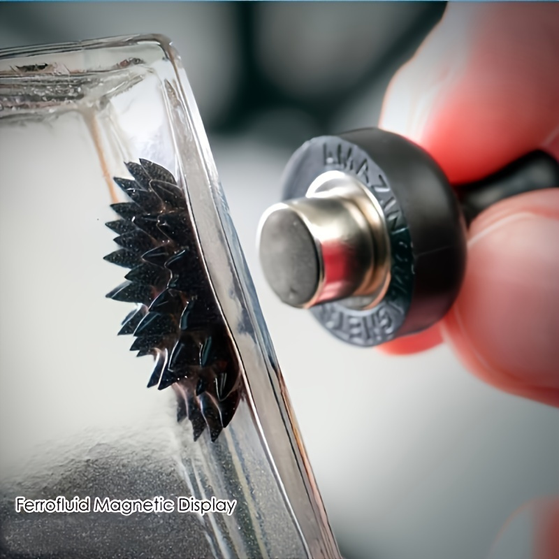 

Ferrofluid Magnetic Science Toy - Square Glass & Metal, Relax Gadget For Adults, Unique Liquid Display Bottle