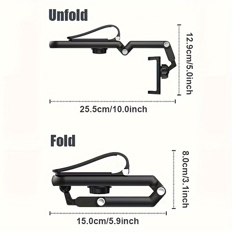 حامل هاتف متعدد الوظائف للحاجب الشمسي للسيارة يدور 1080° - يناسب آيفون ومعظم الهواتف الذكية حتى 7 بوصات التفاصيل 0