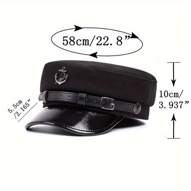 mens fashion emblem knit beret cap punk style visor hat 100