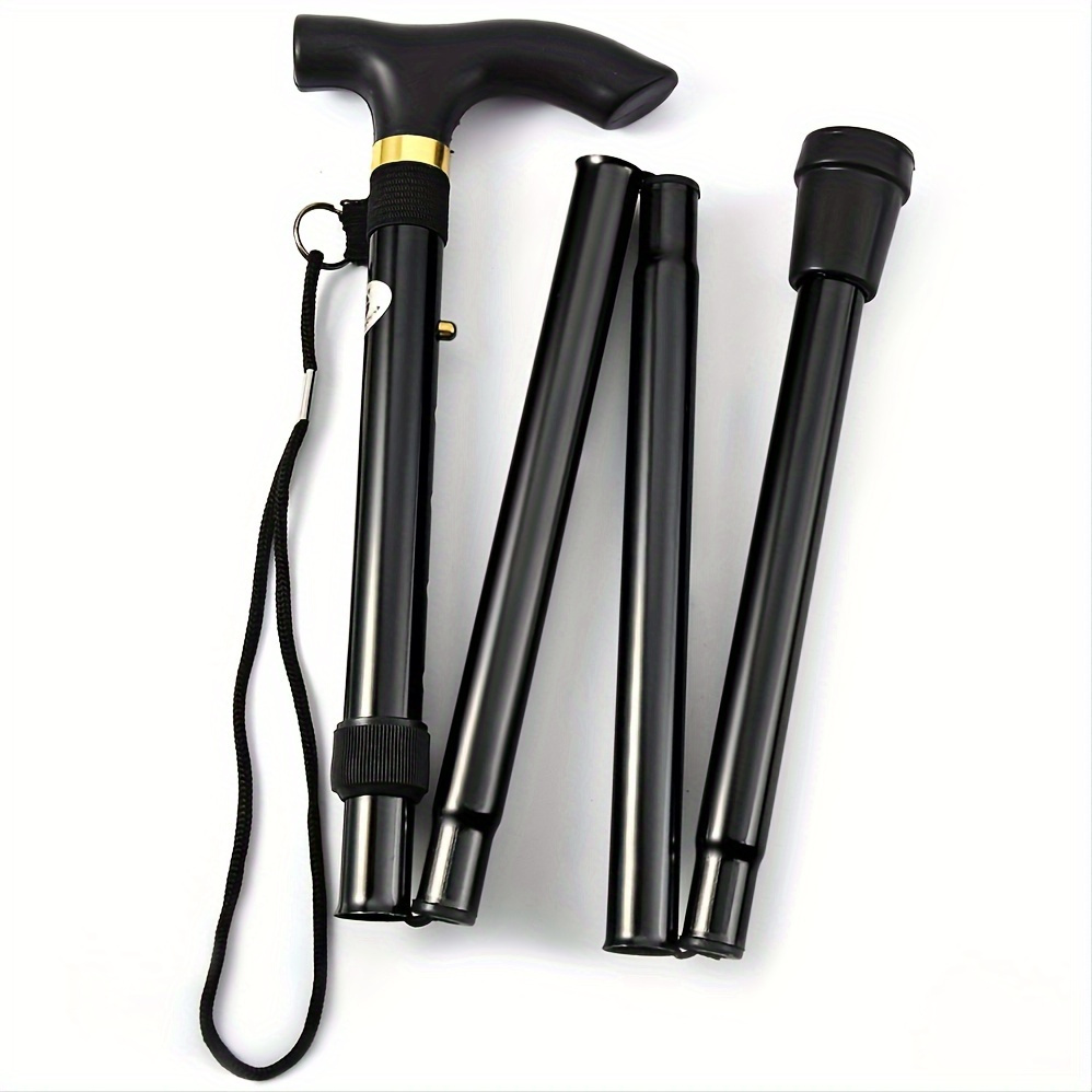 

1pc Aluminum Alloy Trekking Pole - Combination Lock, Adjustable Height, Foldable Walking Stick For Hiking And Travel