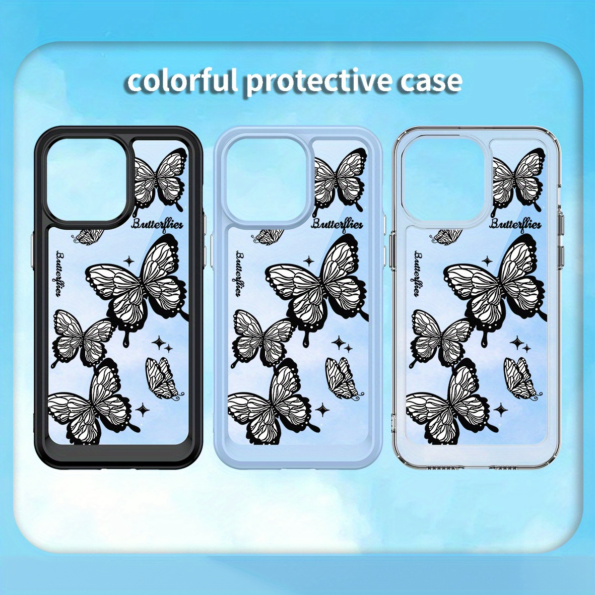 

Shock-absorbent Butterfly Phone Case For Samsung Galaxy M Series, Heavy Duty Protection, Glossy Pc With Non-slip Grip, Anti-fingerprint, Comfortable Sensitive Buttons