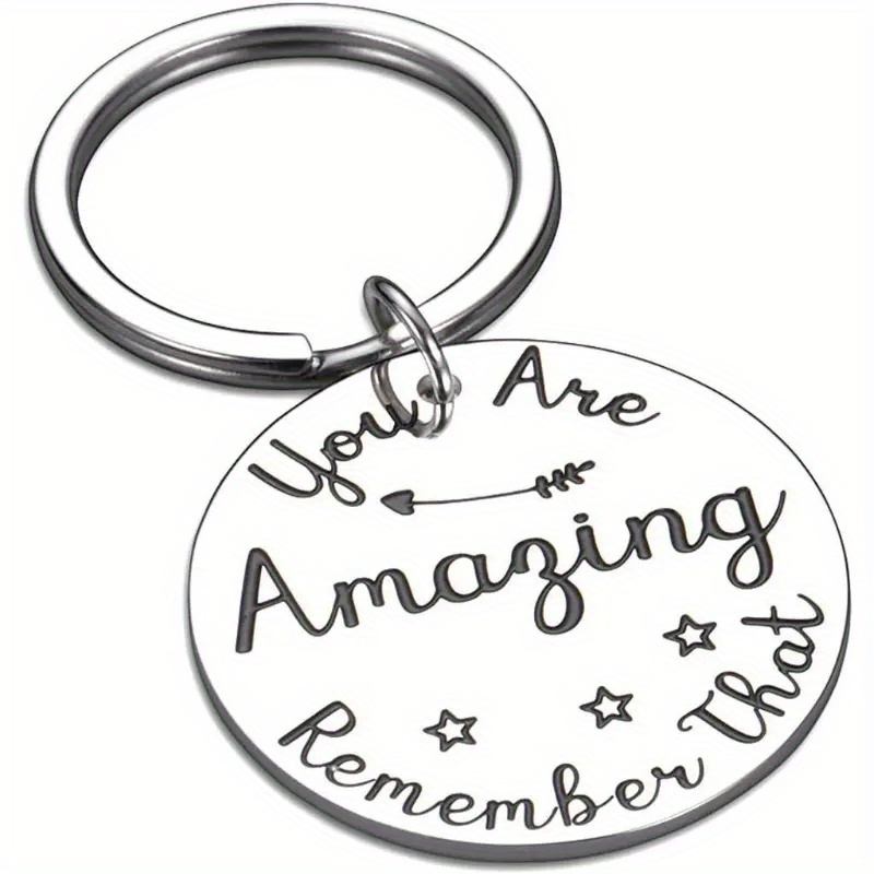 Remenber That Keychain Inspirational Stainless Chain Ring Gift For Coworkers Him Her