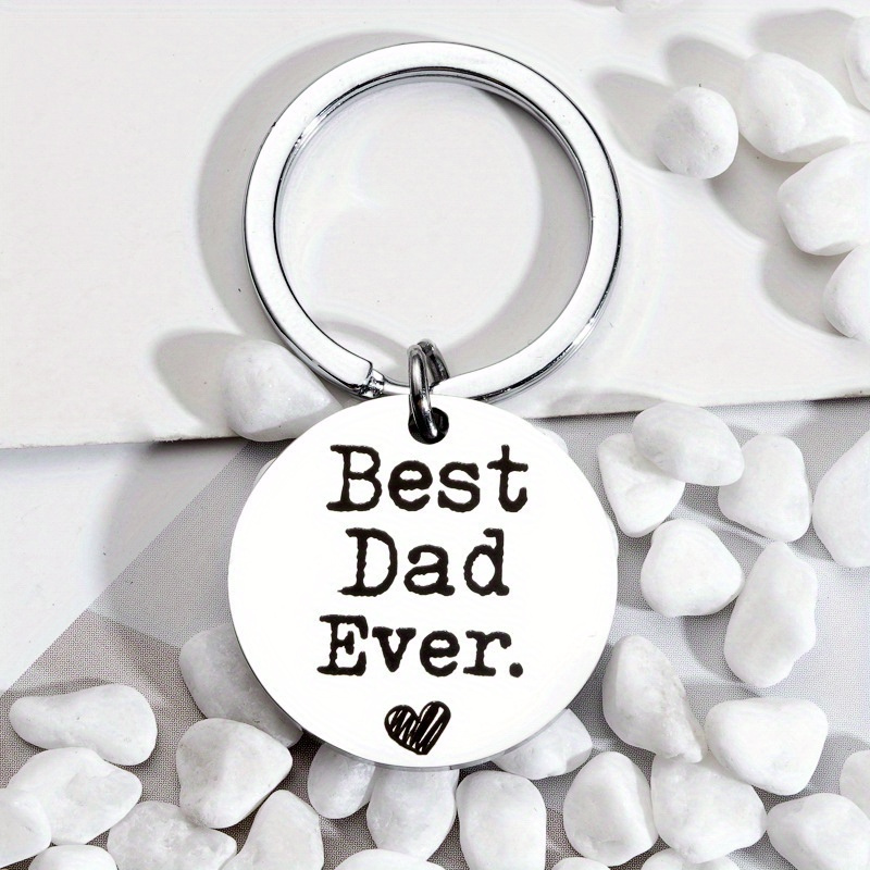 

Best Dad Ever - Stainless Steel Keychain, Perfect Father's Day Gift, Party Favor & Activity Supply