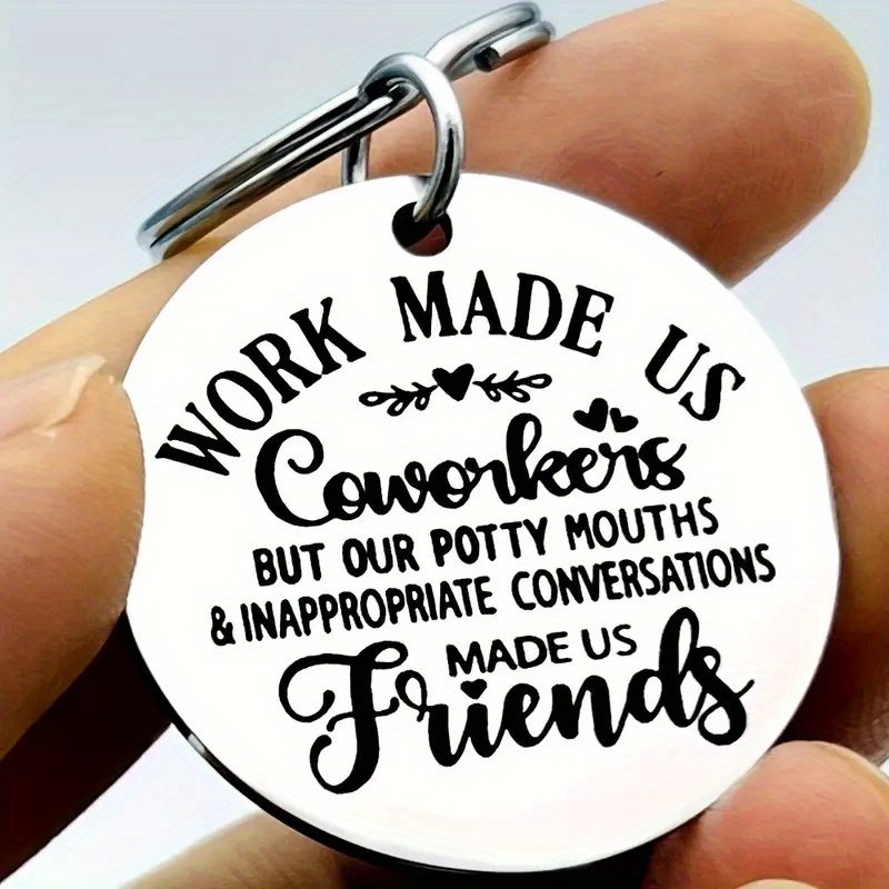 

1pc, Stainless Steel Friendship Keychain For Men - Perfect Gift For Colleagues, Coworkers, And Retirement Goodbyes, Holiday Party Accessories, Holiday Party Gifts