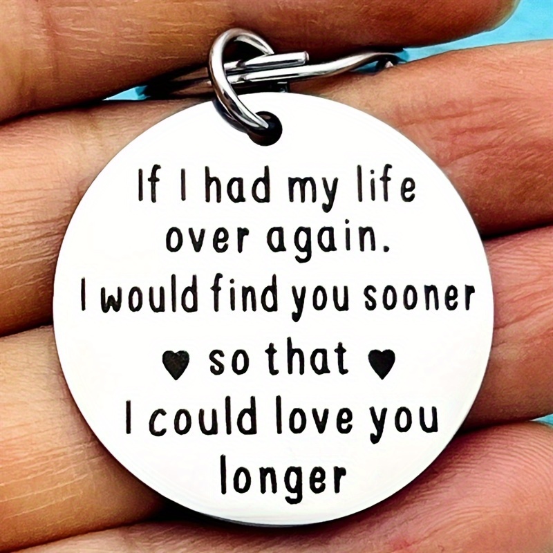 

Stainless Steel Keychain Gift Set - 1pc Romantic Love Quote Couples Keyring - Ideal For Anniversaries, Weddings & Valentine's Day