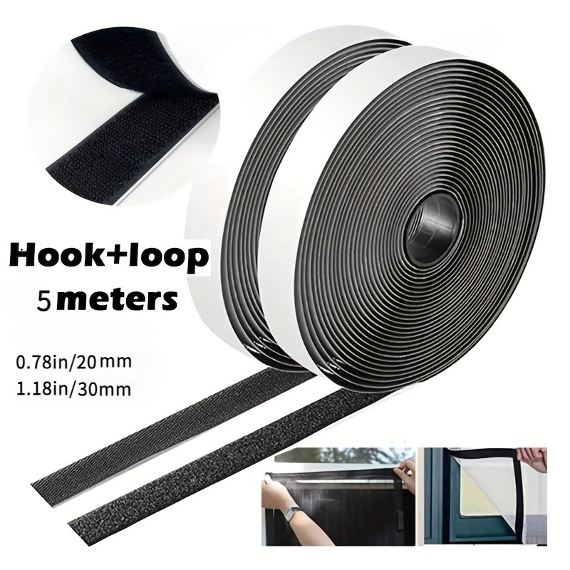 Extra-Strength Self-* Hook and Loop Tape Wall Mountable for Office,  Hotel Restaurant Use, Utility Hooks
