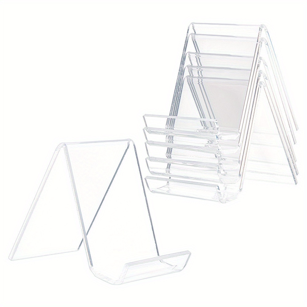 

1set 10pcs Display Stands, Clear N/c Display Album For Displaying Organizer Books (4.3x4.1x1.5 )