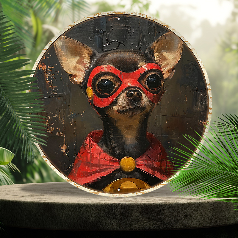チワワ 羽 壁飾り 犬 メタルウォールアート 犬雑貨 インテリア