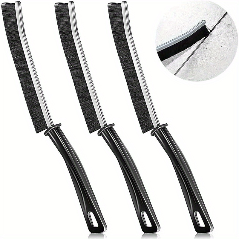 3pcs Set Of Cleaning Brushes - No Electricity Required, Suitable For Bathrooms, Toilets And Kitchens With Hard Bristles