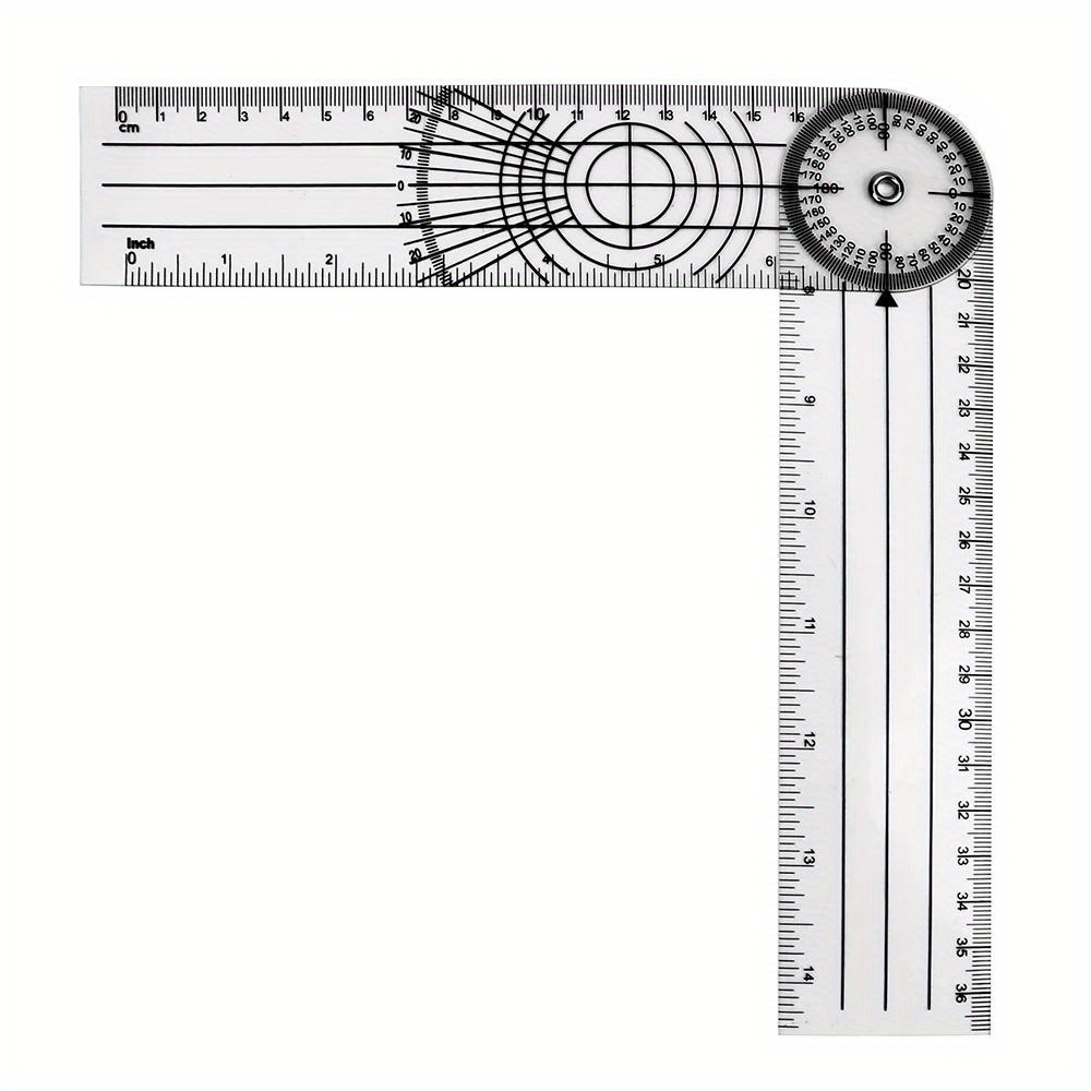 TEMU 1pc/2pcs Measuring Tool Goniometer Protractors 360 Degree Rotation Professional Angle Medical Spinal Ruler Multifunction Goniometer