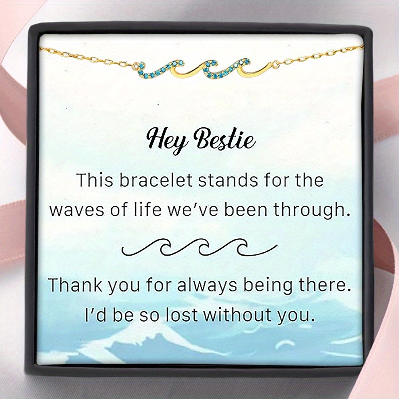 

Bestie Wave Bracelet Friendship Bracelet Gifts For Friends, Birthday Gift, Graduation Gift, Christmas Gift