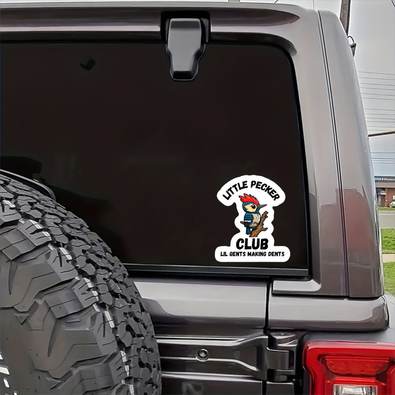 

Vinyl Car Decal - Humorous Little Club Sticker For Suv And Truck Windows, Durable Weather-resistant Material, Adhesive Automotive Accessory