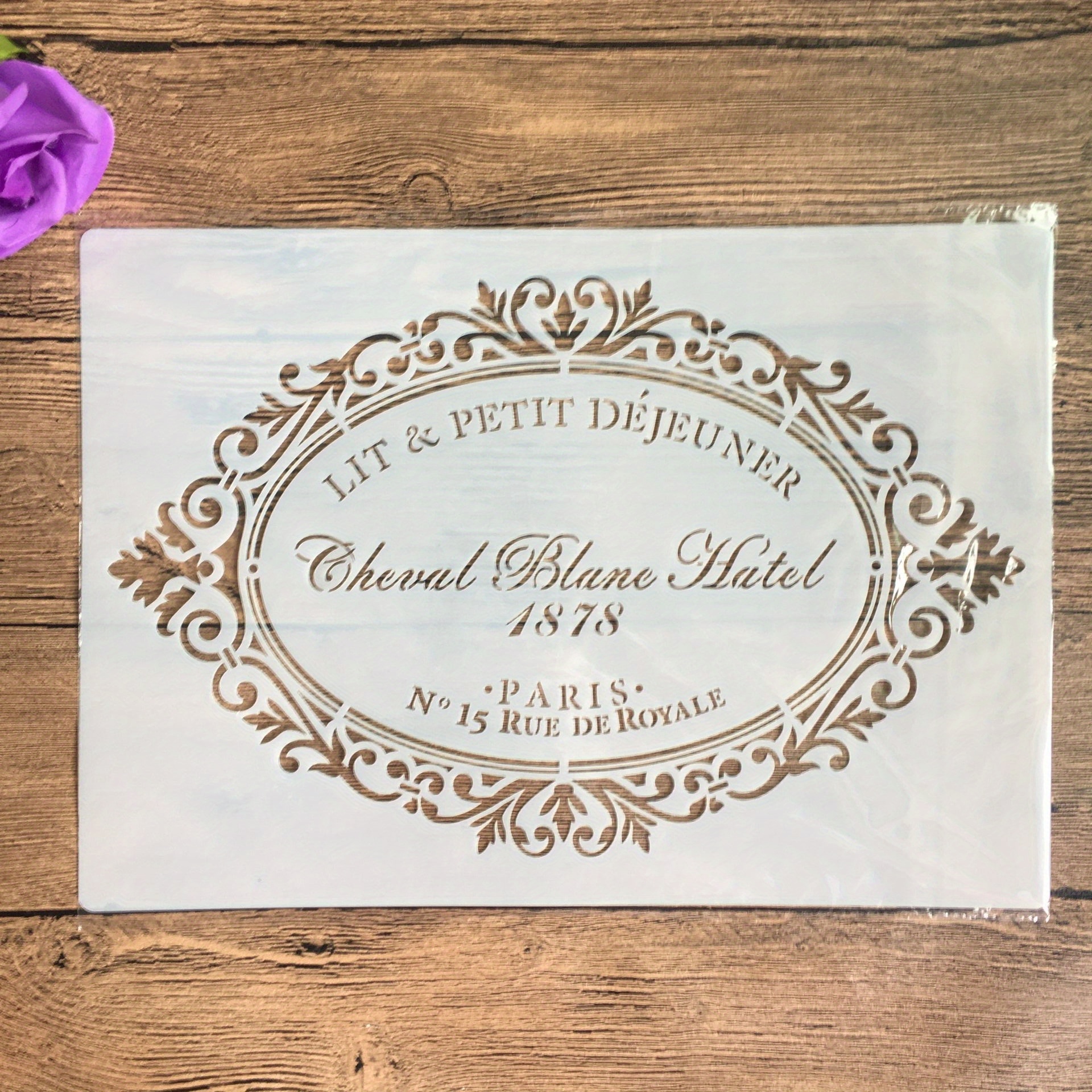 Image of Reusable A4 Craft Stencil For Wall Art, Scrapbooking & Embossing - Durable Plastic Diy Template, 11.7" X 8.3"