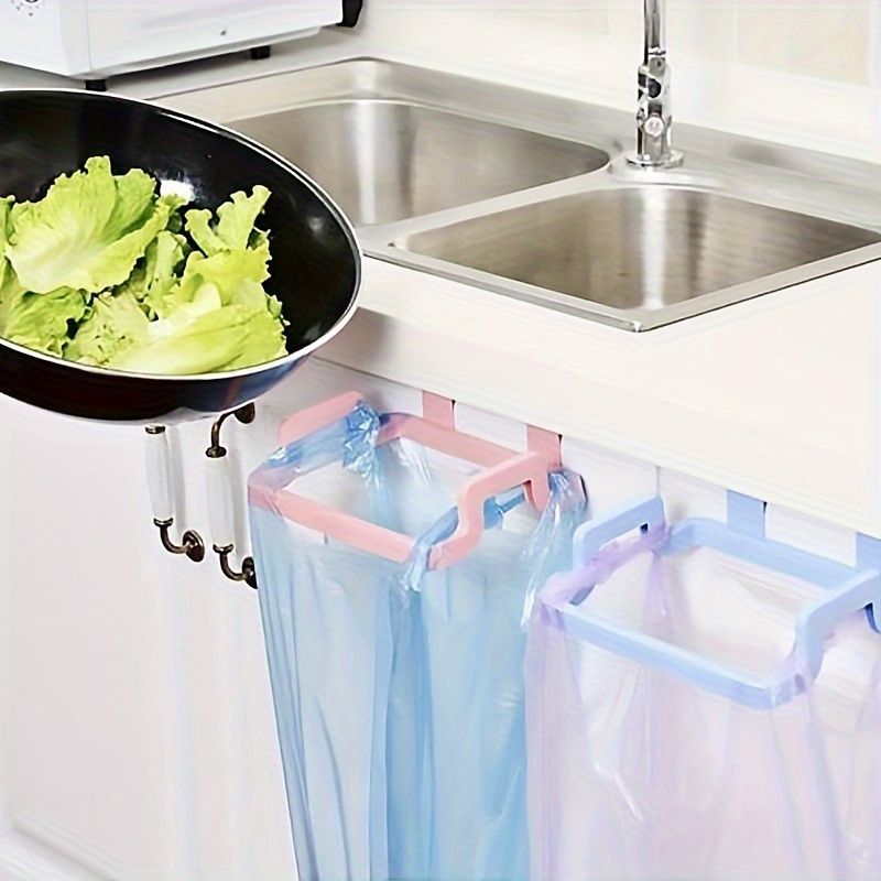 space saving over   trash bin   versatile plastic bag holder for kitchen bathroom   home garage storage details 9