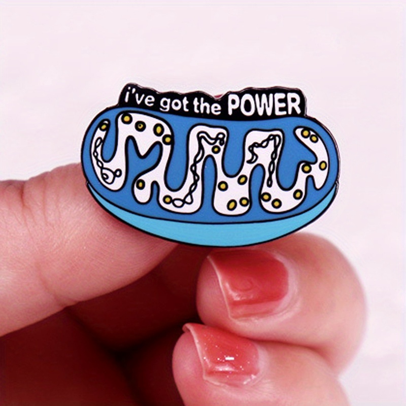 

1pc, 'i've Got The Power' Enamel Pin For Men, Funny Science Accessory, Brooch For Clothing And Bags, Biology-themed Jewelry Accessories For Men