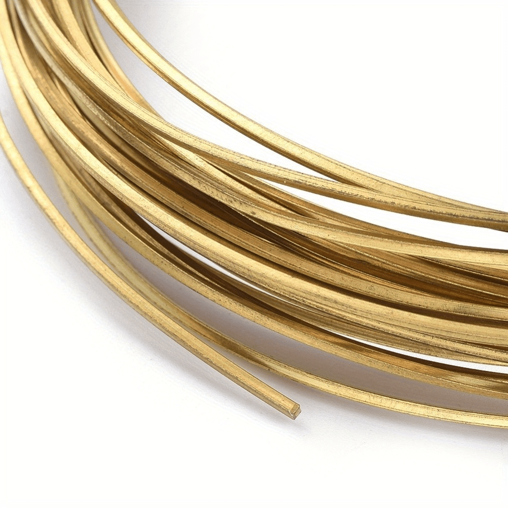 

1roll 10m Square Brass Wire For Jewelry Making Raw (unplated) 0.8mm About 32.8 Feet (10m)/roll