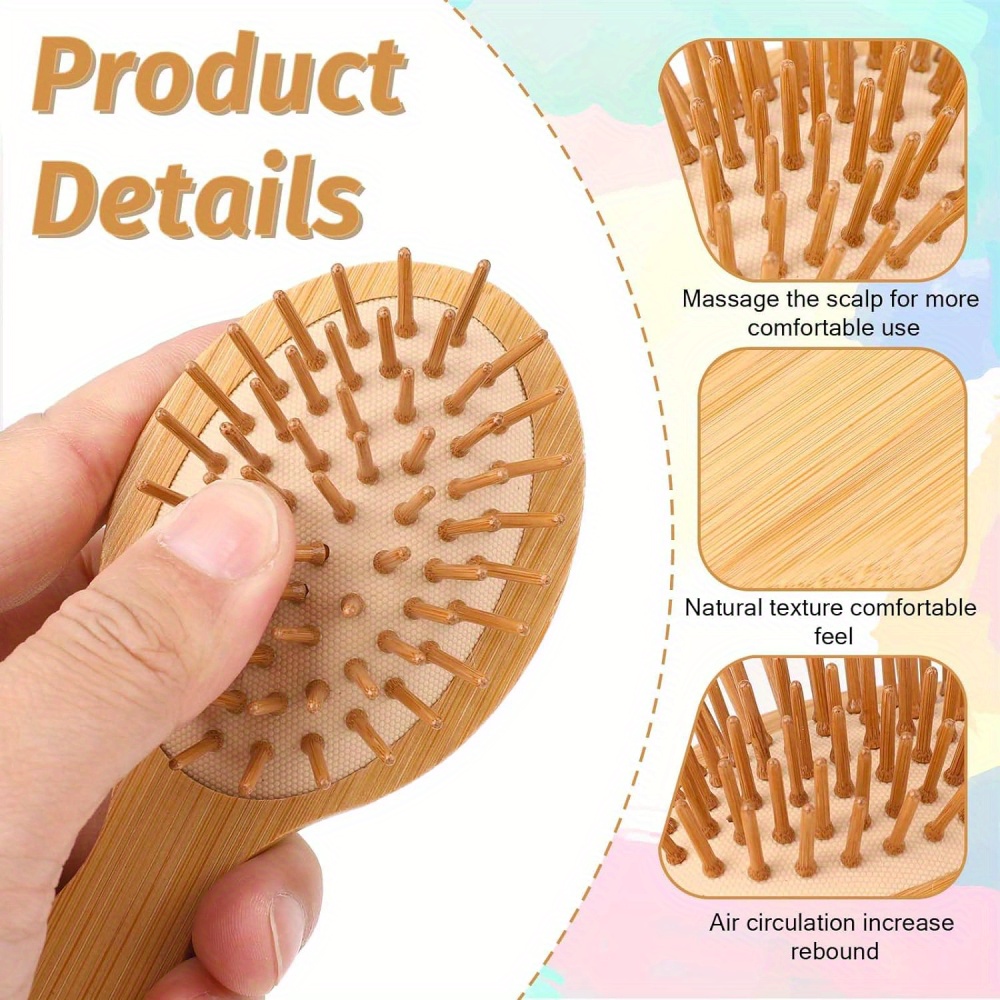 Haarbürste Aus Bambus – Feel Natural, Sanftes Entwirren, Ergonomischer Griff