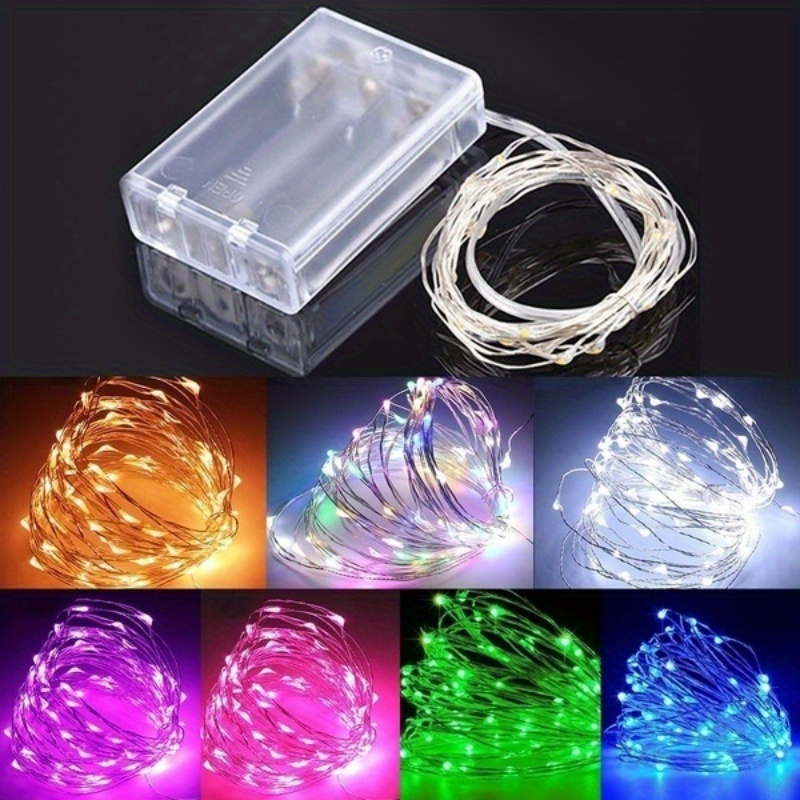 

100 Led Battery Powered Led Copper Wire Fairy String Light Waterproof For Garden Outdoor Party Christmas Decor