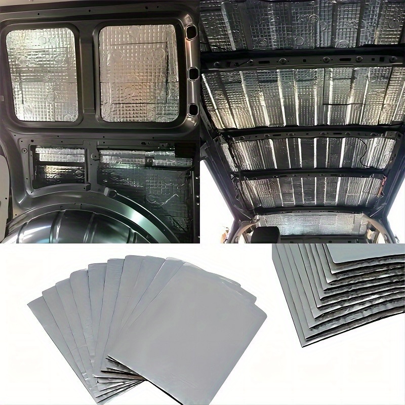 

10 Pcs Sound Deadening Mat For Car: Silent Compact Van Proofing, Soundproofing, Engine Hood Insulation, And Sound Insulation