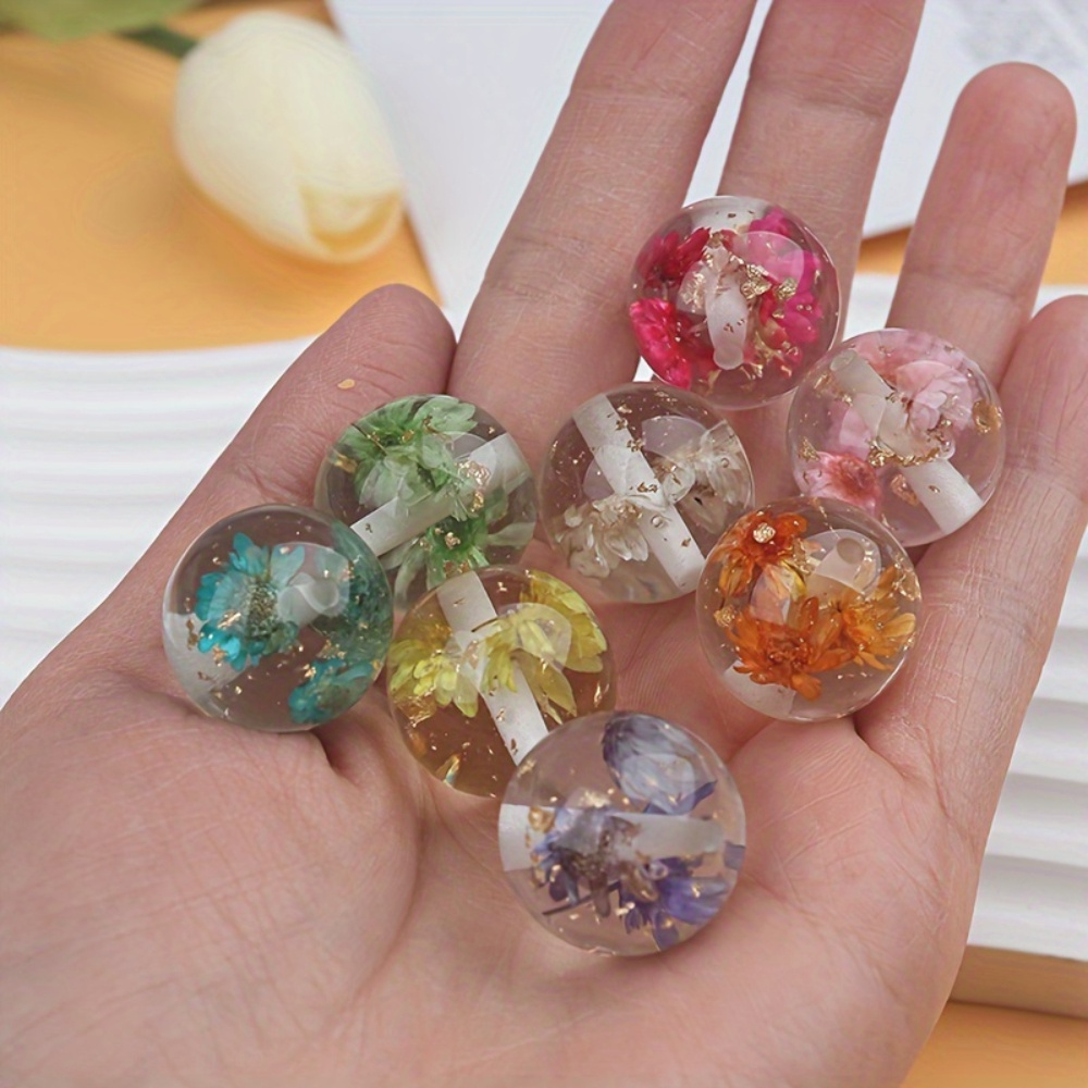 

[ ] 8pcs 16mm Dried & - For , Phone Cases, Necklaces, Bracelets &