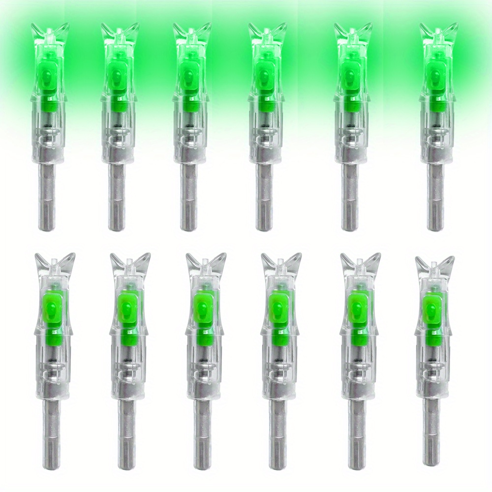 

12pcs Led Lighted Nocks Fit For 7.62mm Inside Diameter Arrow Archery Hunting