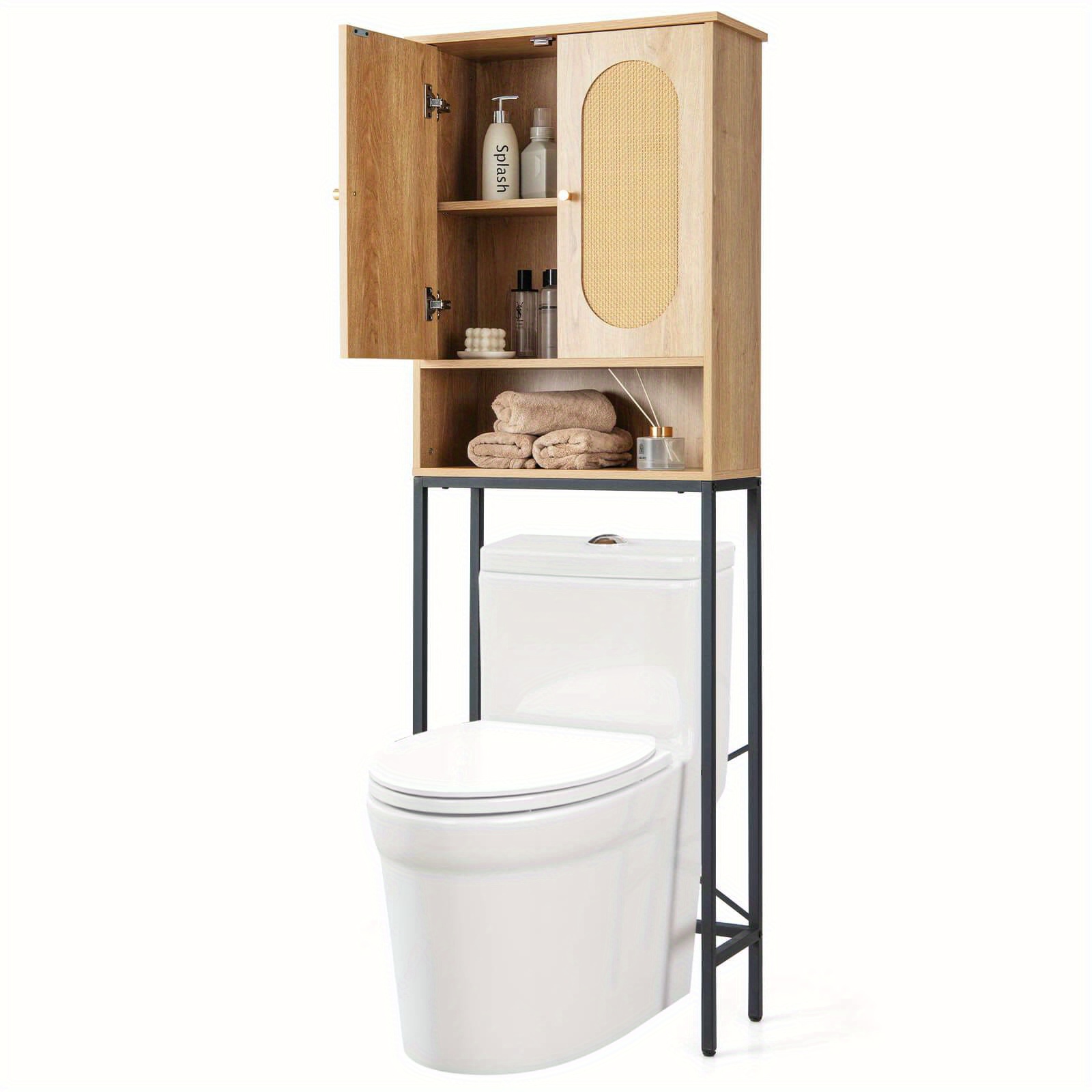 

Lifezeal Freestanding Toilet Storage Cabinet 69" Over The Toilet Storage Cabinet