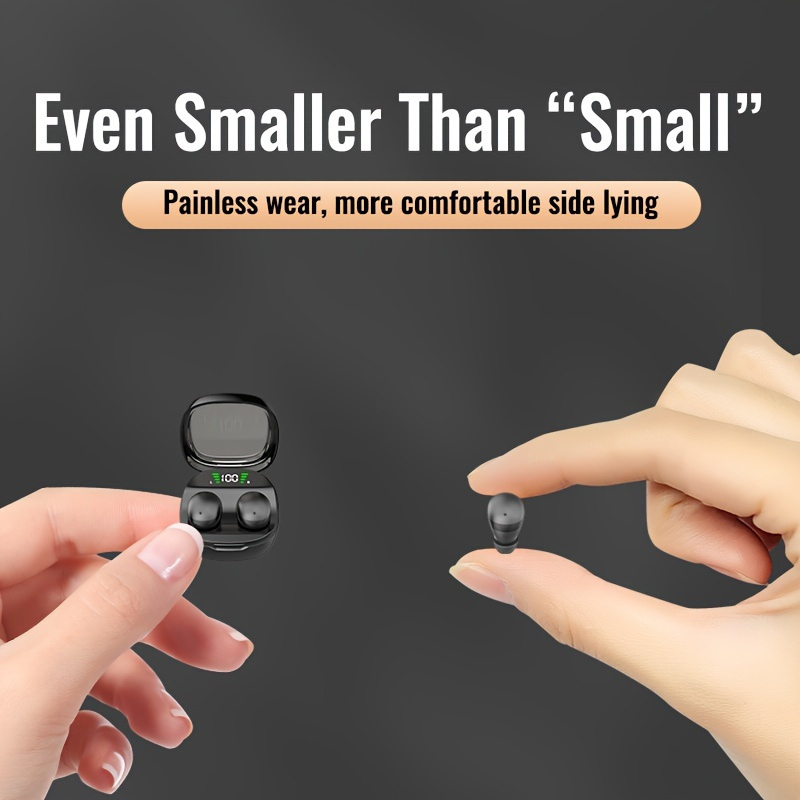 

Mini Wireless Earbuds Ultra-thin Sleep Headset Super Standby Wireless Headphones, On-ear Sports Invisible Headphones For Iphone Android Game Low Latency Dual Noise Reduction Sleep Earbuds