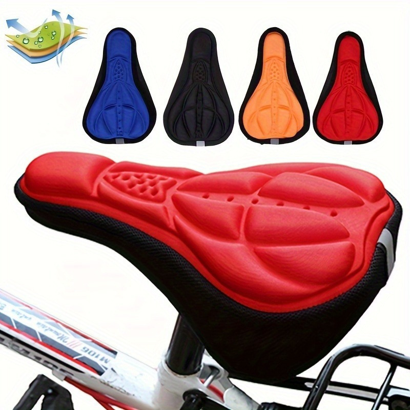 

Silicone Gel Bike Seat Cushion Cover - Anti-slip 3d Padded Bicycle Saddle Cover For Enhanced Comfort