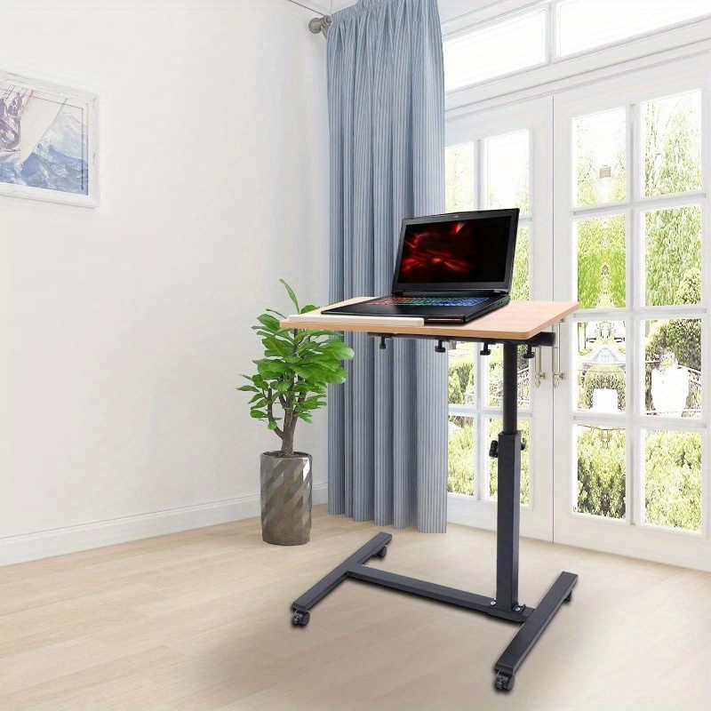 

Portable Height Adjustable Rolling Laptop Stand Tilt Stand With Caster Cart For Laptop On Bed Sofa Side Table For Portable Bars