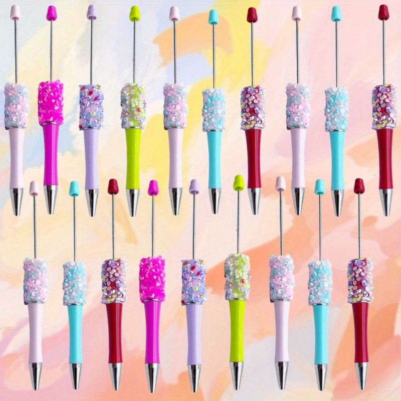 

Ergonomic Multi-color Sequin Ballpoint Pen - Retractable, Diy Beaded Design For Women, Perfect Handmade Gift For Birthdays & Everyday Use