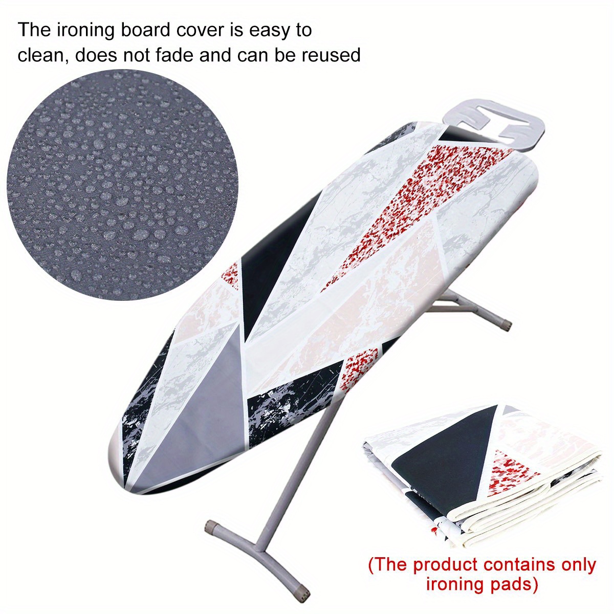   cotton ironing board cover 55x20 inch   resistant adjustable elasticized edges   use details 2