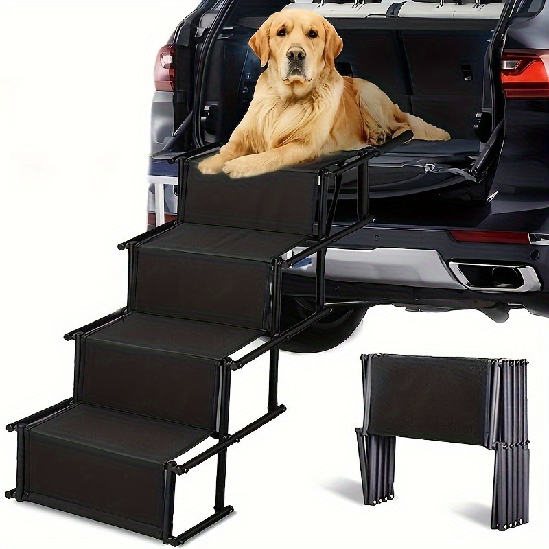 Foldable Pet Stairs High Beds Trucks Cars Durable Steel Dog Temu